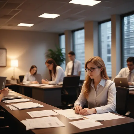 Equipe de departamento pessoal trabalhando